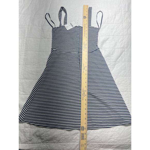 Forever 21 navy and white coastal striped mini dress size small NWT - Picture 2 of 8